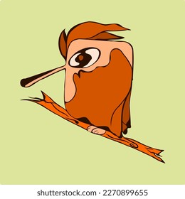 Abstract owl texture vector illustration