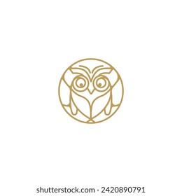 Abstract owl vector logo design