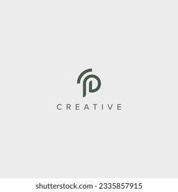 Resumen El logotipo de conexión de la letra P con la señal wifi.