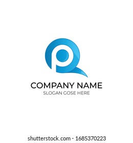 Abstract p letter logo 