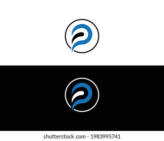 Abstract P Letter Logo And Icon Design Vector Illustration.