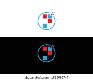 Resumen De La Letra P Y Ilustración Del Vector De Diseño De Iconos.