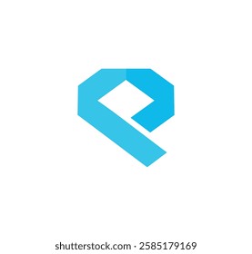 abstract p letter logo - p logo - q letter logo - q logo