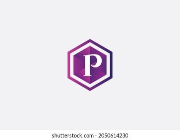 Abstract P letter modern initial lettermarks logo design 