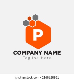 Abstract P letter modern initial logo design