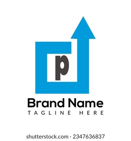 Abstract P letter modern initial lettermarks logo design	