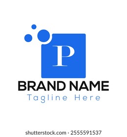 Abstract P letter modern initial lettermarks logo design	