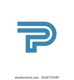 Abstract P Letter Monogram Logo