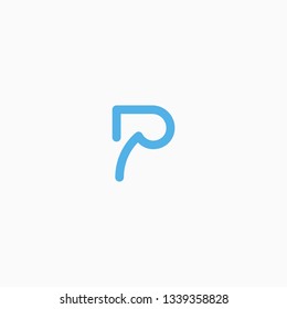 Abstract P Logo Design Template - Vector