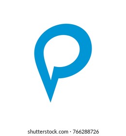 Abstract P logo initial letter design template vector illustration