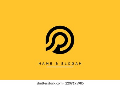 Abstract P, PO Letters Logo Initial Based Monogram Icon Vector