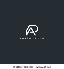 Resumen de la letra PA AP estilo simple diseño de la plantilla vectorial del logotipo.