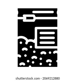 abstrakter Paket-Glyphsymbol-Vektorgrafik. abstraktes Paketzeichen. isoliertes Kontursymbol