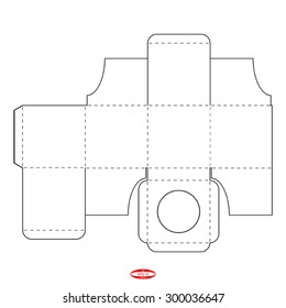 cuadro cuadrado de embalaje abstracto con la plantilla de tapa aislada en segundo plano. ilustración vectorial