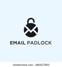abstract padlock logo. email icon