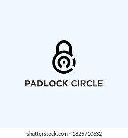 abstract padlock logo. mobile icon