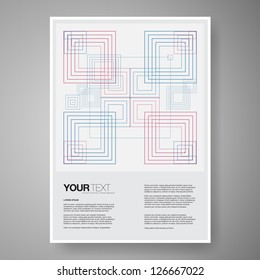 Abstract page layout design vector with your text