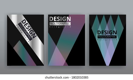 Resumen de plantillas de página establecidas, hipster creativo de onda retro, neón y colores de gradiente. Cubierta futurista geométrica y creativa, estilo de los años 90, sábanas de arco iris realistas, conjunto de banderas, diseño fluido y moderno