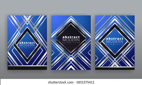 Abstract page templates set, retro wave creative hipster, silver metalic tech backgrond. Stylish geometric creative futuristic cover, 90s style, banners, creative modern design, flyer, hi tech