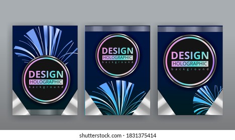 Resumen de plantillas de página establecidas, hipster creativo de onda retro, fondo de tecnología metálica plateada. Cubierta futurista geométrica y creativa, estilo de los años 90, carteles, diseño moderno creativo, volante, alta tecnología