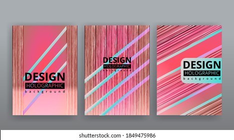 Abstract page templates set, retro wave creative hipster, silver metalic tech backgrond. Stylish geometric creative futuristic cover, 90s style, banners, creative modern design, flyer, hi tech
