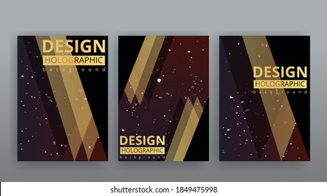 Abstract page templates set, retro wave creative hipster, silver metalic tech backgrond. Stylish geometric creative futuristic cover, 90s style, banners, creative modern design, flyer, hi tech