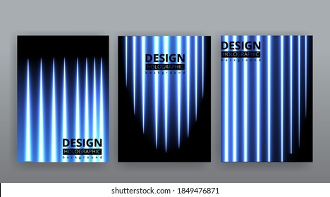 Resumen de plantillas de página establecidas, hipster creativo de onda retro, fondo de tecnología metálica plateada. Cubierta futurista geométrica y creativa, estilo de los años 90, carteles, diseño moderno creativo, volante, alta tecnología