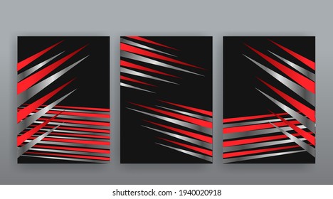 Abstract page templates set, retro wave creative hipster, neon and gradient colors. Stylish geometric creative futuristic cover, 90s style, realistic rainbow sheen, banners set, fluid modern design