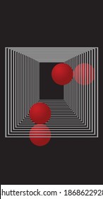 Abstract paint background with spheres. Modern screen vector design for mobile