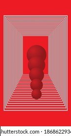 Abstract paint background with spheres. Modern screen vector design for mobile