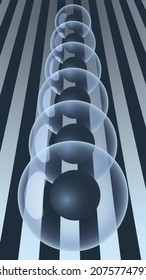 Abstract paint background with Strips and spheres. Modern screen vector design