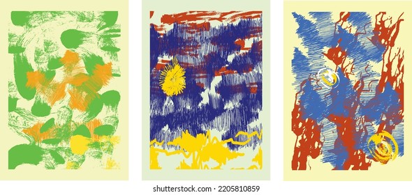 Papel de fondo de pintura abstracta, textura vibrante, fondo colorido, papel de pared artístico colorido, fondo artístico amarillo azul rojo