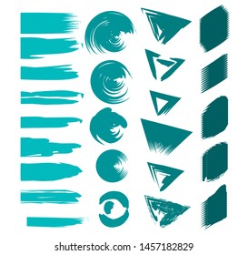 abstract paint brush stroke color strains cartoon vector illustration graphic design