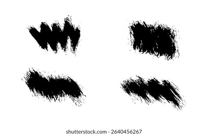 abstract paint brush stroke template collection