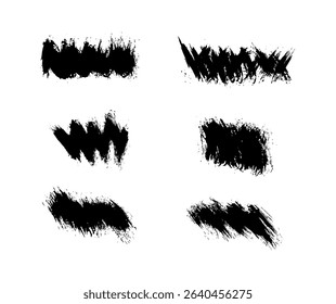 abstract paint brush stroke template collection