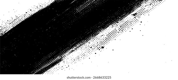 Pinceladas Abstractas con puntos de semitono	