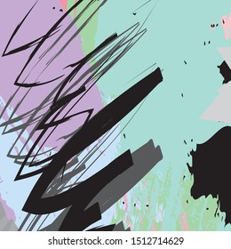 Abstract paint brush and strokes, scribble lines pattern background. creative nice hand drawn and grunge texture backdrop 