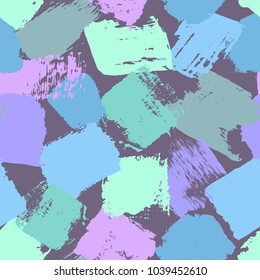 abstract paint brush strokes textures seamless pattern in soft pastel colors