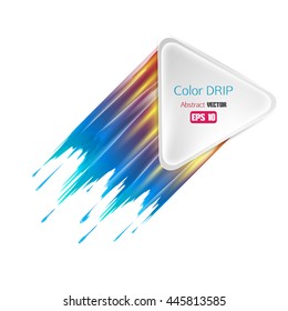 Abstract paint color dripping. Vector illustration