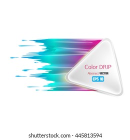 Abstract paint color dripping. Vector illustration
