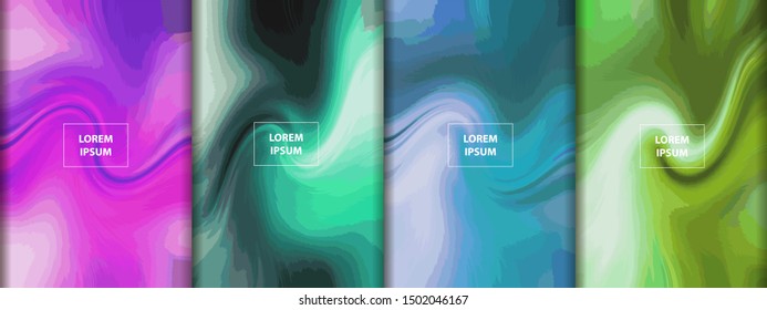 Abstract paint design. Wave gradient liquid shapes. Colorful flow background for your design, banner, flyer, poster, wallpaper