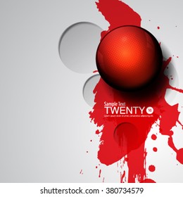 Abstract Paint Drop with Sphere Design Background