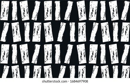 Abstract paint. Linocut element. Black wallpaper.