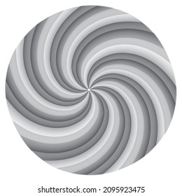 Abstract paint spiral design element with Stripes. Vector illustration