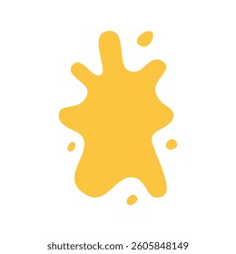 Abstract paint splash. Color paint splatter. Colorful ink stain. Watercolor or slime stain vector. Flat vector illustration isolated on white background.
