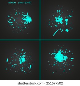 Abstract paint splash illustration, colorful digital composition