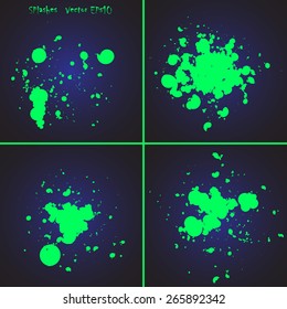 Abstract paint splash illustration, colorful digital composition