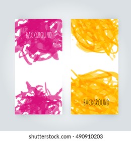 Abstract paint splashes set for design use. Splatter template set. Grunge vector illustration background.