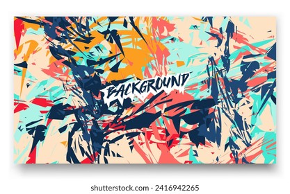 Abstract paint splats in blue, orange, and pink suitable for artistic backgrounds, print designs, and creative digital projects. Vibrant and expressive.