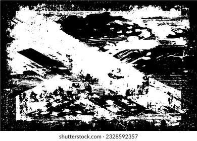Un marco de bandeja de pintura abstracto en blanco y negro